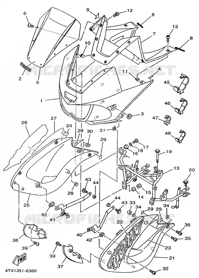KAP 1 Yamaha MOTO 850 1996 TDM  TDM850