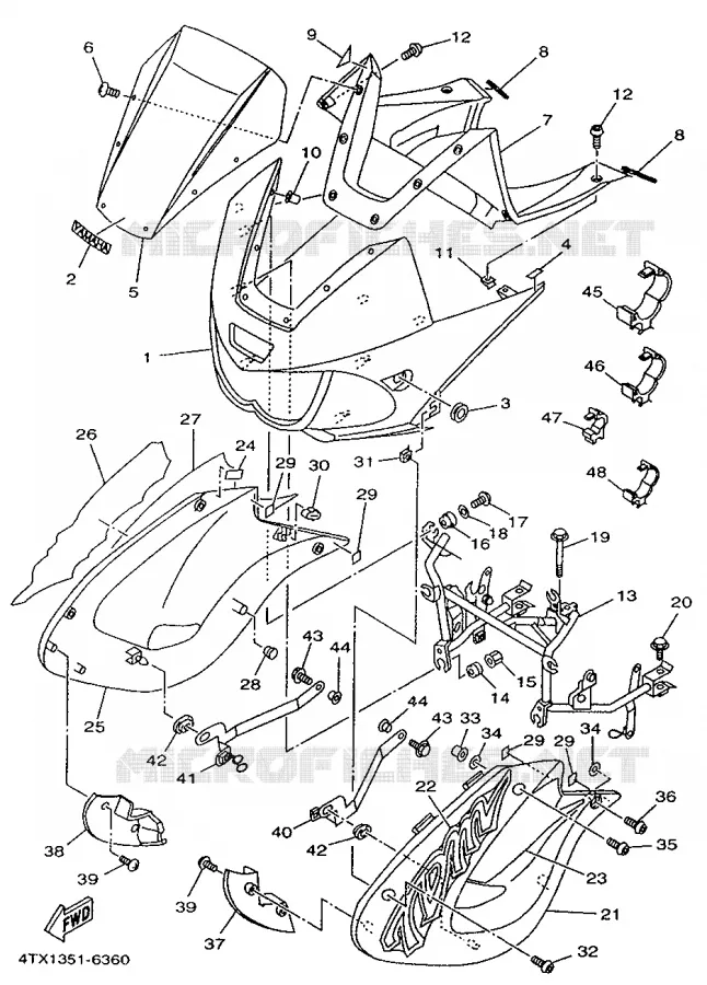 KAP 1 Yamaha MOTO 850 1996 TDM  TDM850