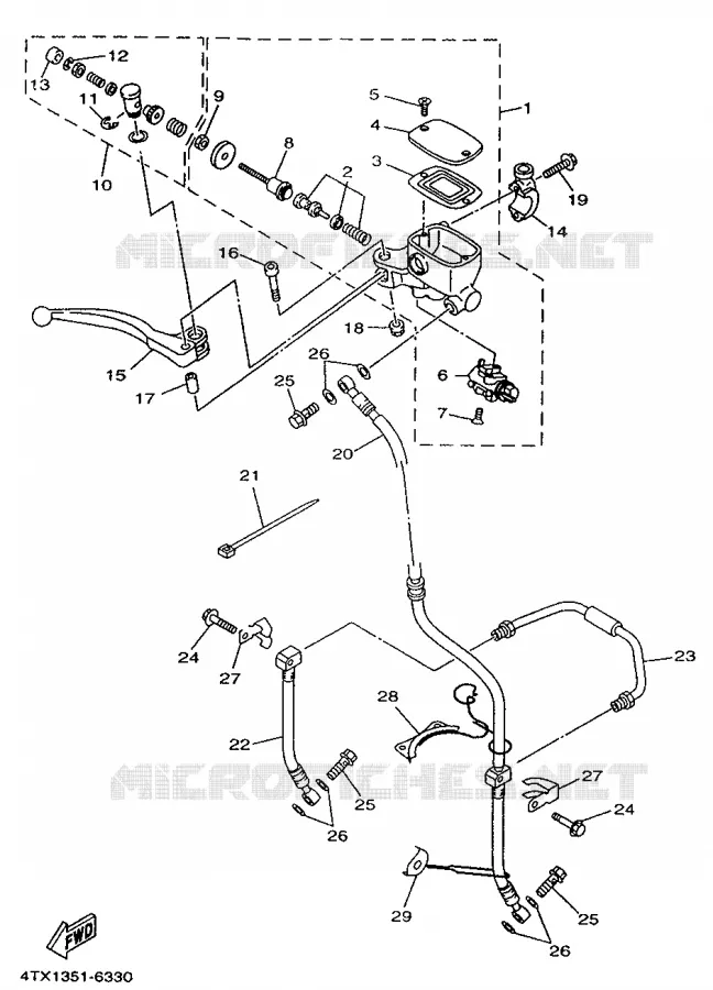 POMP VOOR Yamaha MOTO 850 1996 TDM  TDM850