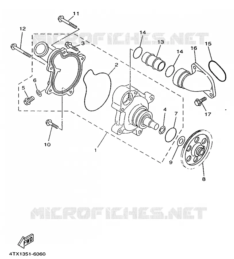 WATERPOMP Yamaha MOTO 850 1997 TDM  TDM850