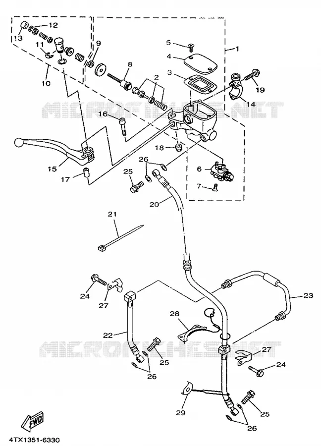 POMP VOOR Yamaha MOTO 850 1997 TDM  TDM850