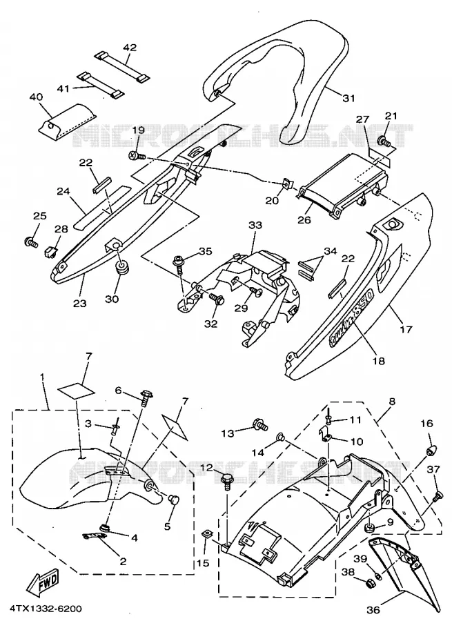 SPATBORD Yamaha MOTO 850 1998 TDM  TDM850
