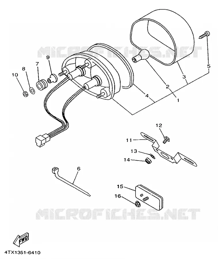 ACHTERLICHT Yamaha MOTO 850 1998 TDM  TDM850