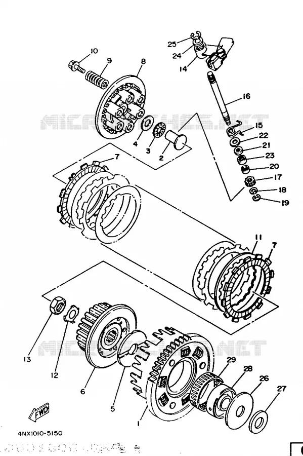 STARTMOTOR KOPPELINGS Yamaha MOTO 850 1998 TDM  TDM850
