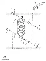 ACHTER SCHOKBREKER voor Yamaha TDM850 1999