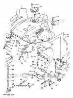 BENZINE TANK voor Yamaha TDM850 1999
