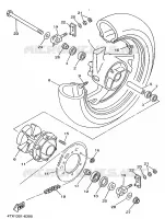 ACHTERWIEL voor Yamaha TDM850 1999