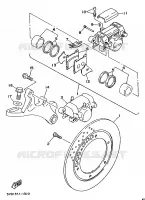 REMKLAUW ACHTER voor Yamaha TDM850 1999