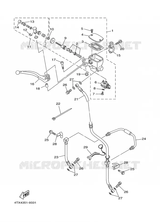 POMP VOOR Yamaha MOTO 850 2000 TDM  TDM850
