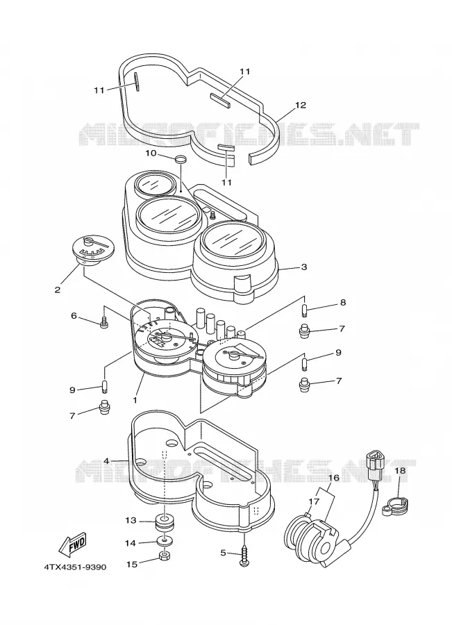 TELLERSET Yamaha MOTO 850 2000 TDM  TDM850