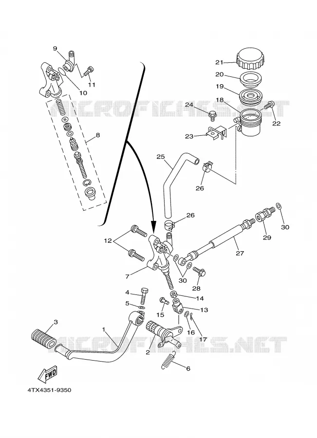 REMPOMP ACHTER Yamaha MOTO 850 2000 TDM  TDM850