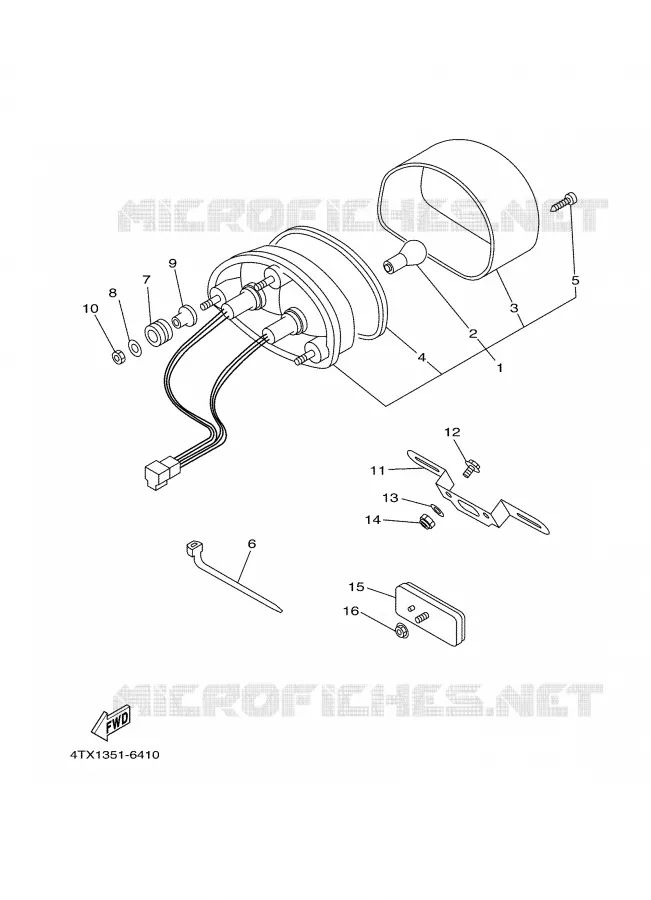 ACHTERLICHT Yamaha MOTO 850 2001 TDM  TDM850