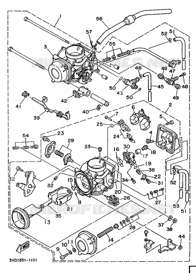 CARBURATEUR  Yamaha MOTO 850 1994 TDM  TDM850F