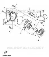 WATERPOMP / SLANGEN voor Yamaha TDM850H 1993