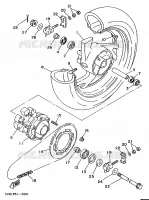 ACHTERWIEL voor Yamaha TDM850H (57KW) 1992