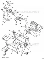 RADIATEUR / SLANG voor Yamaha TDM850H (57KW) 1992
