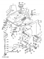 BENZINE TANK voor Yamaha TDM850L 1999
