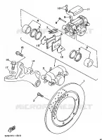 REMKLAUW ACHTER voor Yamaha TDM850L 1999