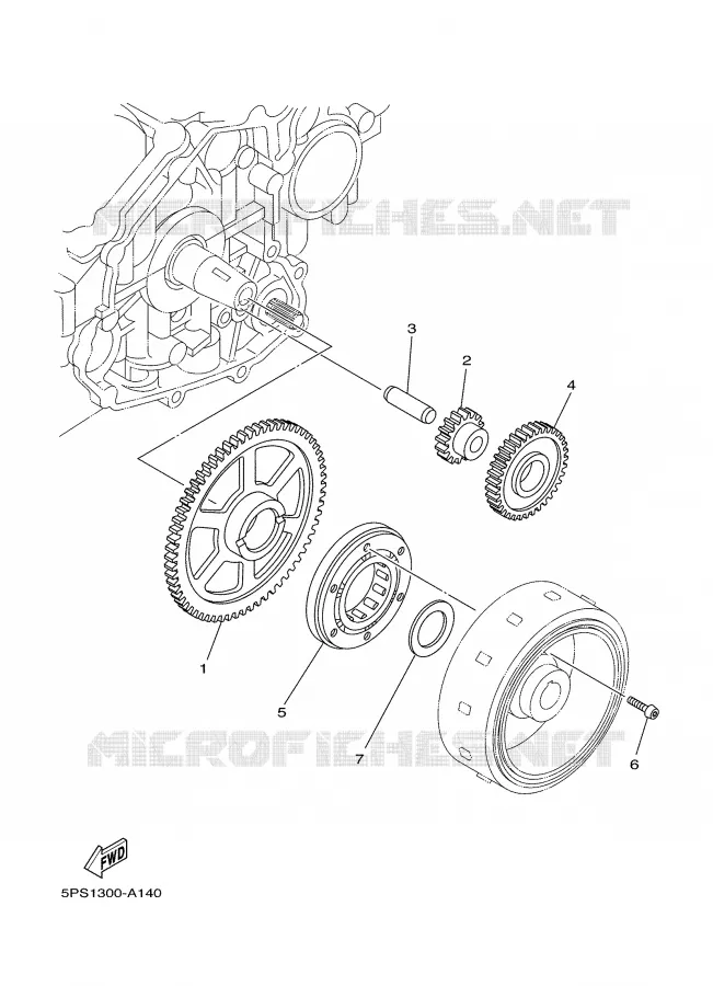 STARTMOTOR KOPPELINGS Yamaha MOTO 900 2004 TDM  TDM900