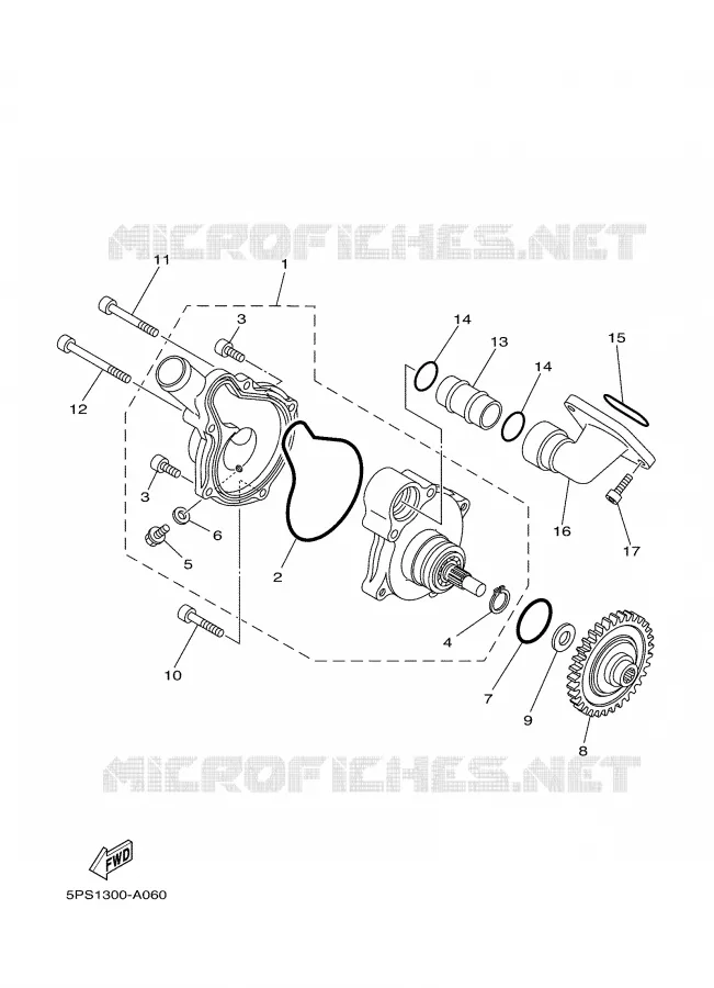 WATERPOMP / SLANGEN Yamaha MOTO 900 2005 TDM  TDM900