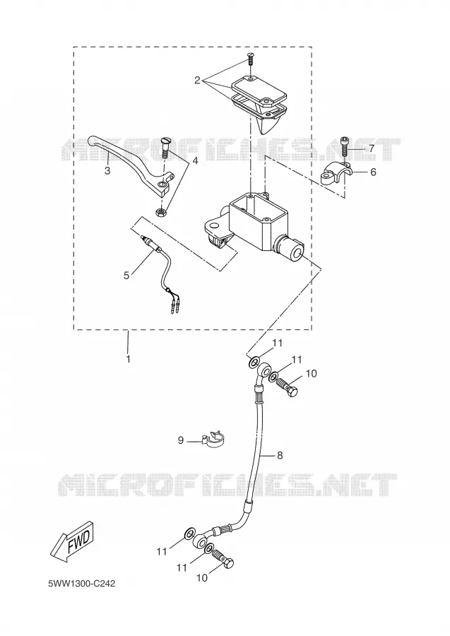 REMPOMP VOOR Yamaha SCOOTER 50 2008 BW'S  CW50