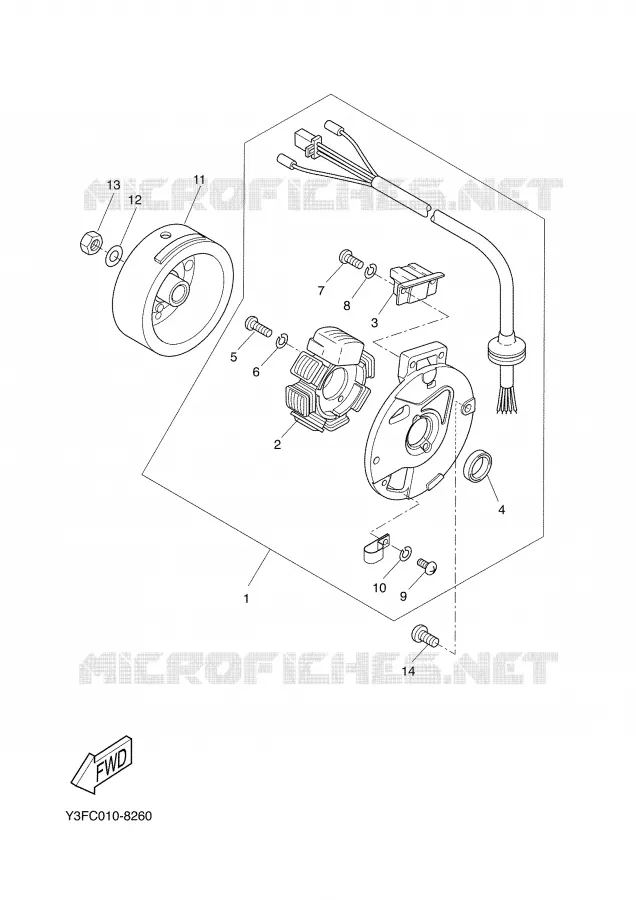 DYNAMO Yamaha SCOOTER 50 2001 BOOSTER  CW50 ZUMA