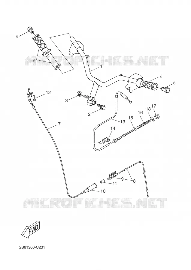 STUUR / KABEL Yamaha SCOOTER 50 2004 BW'S  CW50L