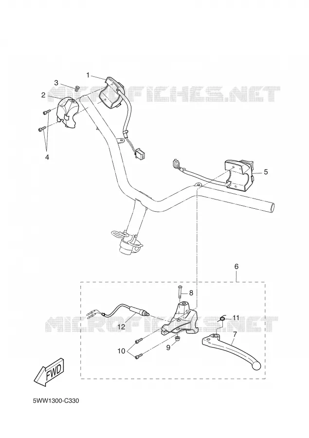 STUURSCHAKELAAR / HEVEL Yamaha SCOOTER 50 2004 BW'S  CW50L