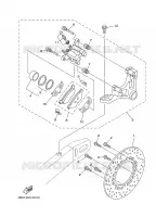 REMKLAUW ACHTER voor Yamaha TDM900A 2006