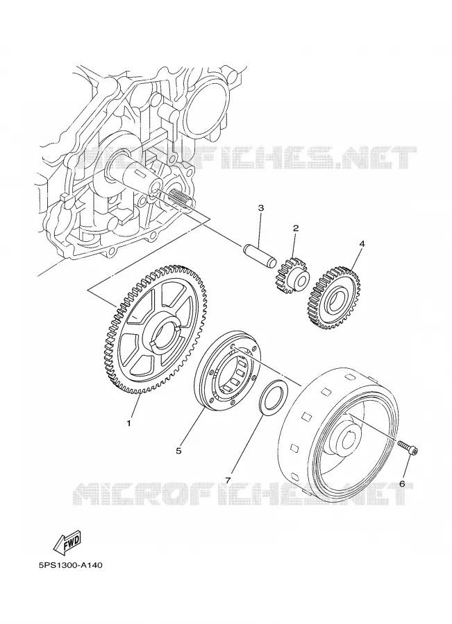 STARTMOTOR KOPPELINGS Yamaha MOTO 900 2006 TDM ABS  TDM900A