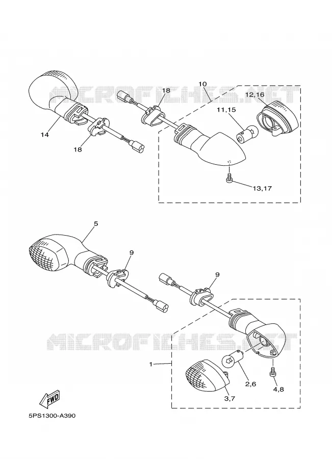 KNIPPERLICHT Yamaha MOTO 900 2006 TDM ABS  TDM900A