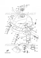 BENZINE TANK voor Yamaha TDM900A 2007