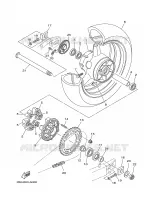 ACHTERWIEL voor Yamaha TDM900A 2008