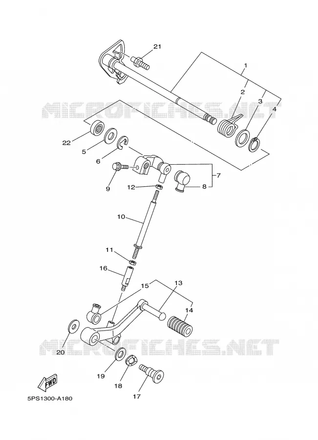 SCHAKEL STANG / PEDAAL Yamaha MOTO 900 2002 TDM  TDM900P