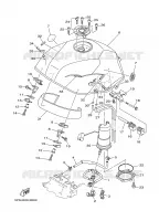 BENZINE TANK voor Yamaha TDM900R 2003