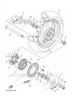 ACHTERWIEL voor Yamaha TDM900T 2005