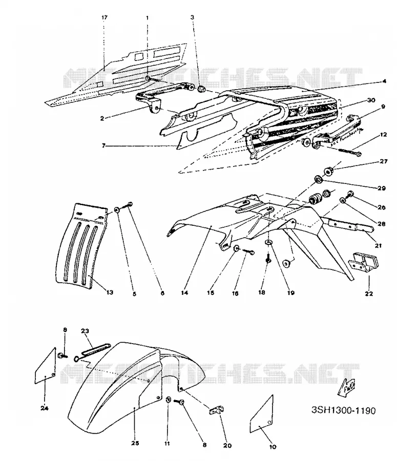 SPATBORD Yamaha MOTO 125 1991 TDR  TDR125