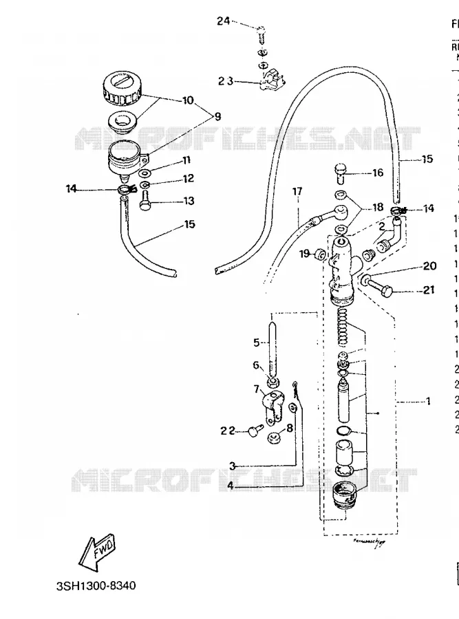 REMPOMP ACHTER Yamaha MOTO 125 1991 TDR  TDR125