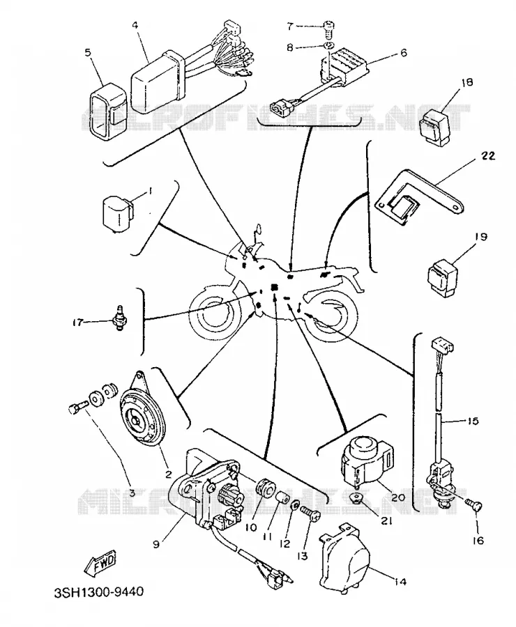 ELECTRISCH 2 Yamaha MOTO 125 1991 TDR  TDR125