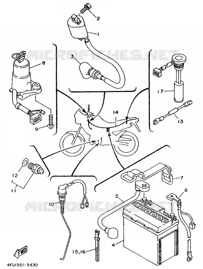 ELECTRISCH 1 Yamaha MOTO 125 1993 TDR  TDR125