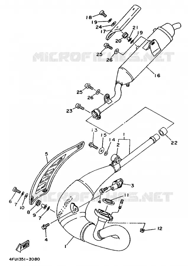 UITLAAT Yamaha MOTO 125 1994 TDR  TDR125