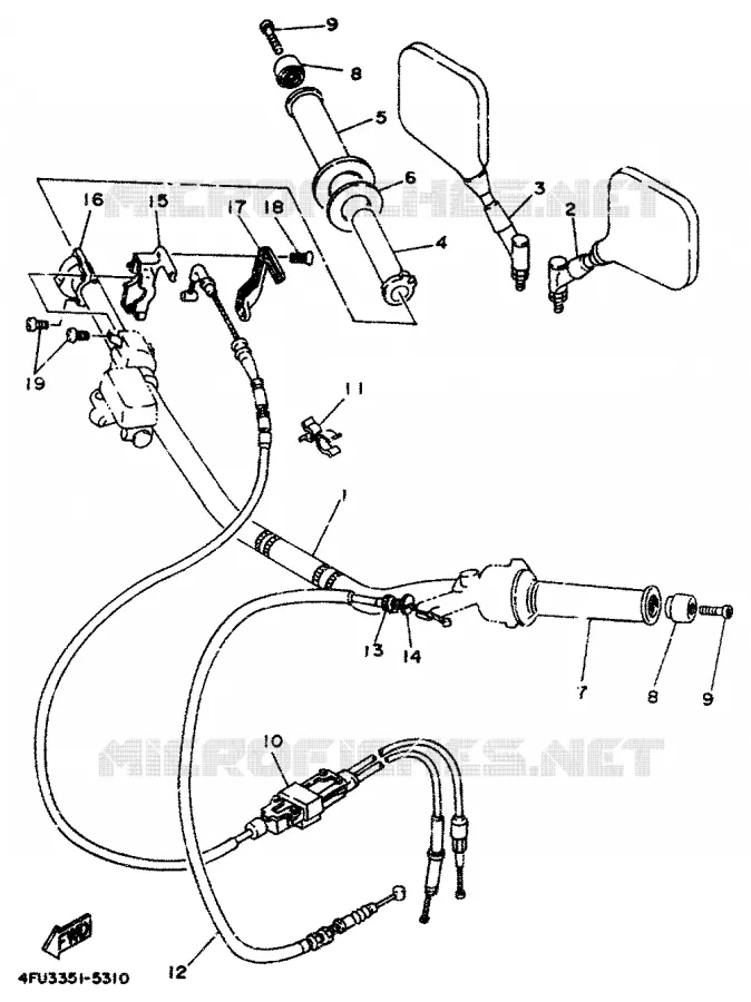 STUUR / KABEL Yamaha MOTO 125 1995 TDR  TDR125