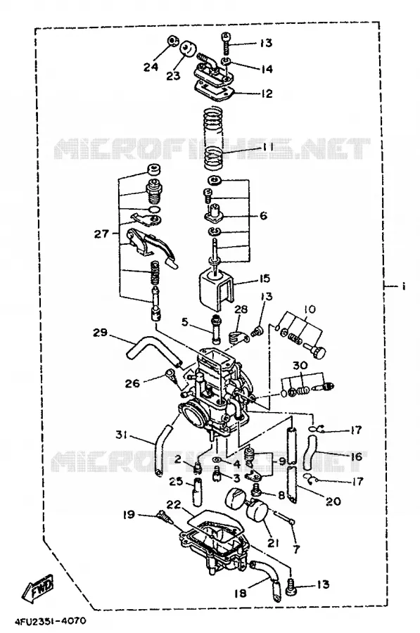 CARBURATEUR  Yamaha MOTO 125 1995 TDR  TDR125