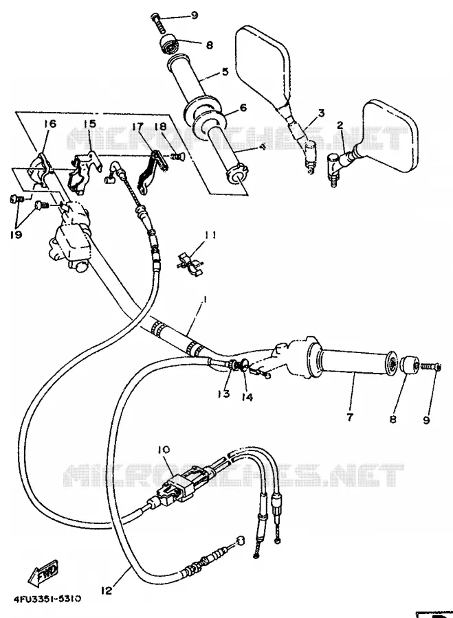 STUUR / KABEL Yamaha MOTO 125 1995 TDR  TDR125
