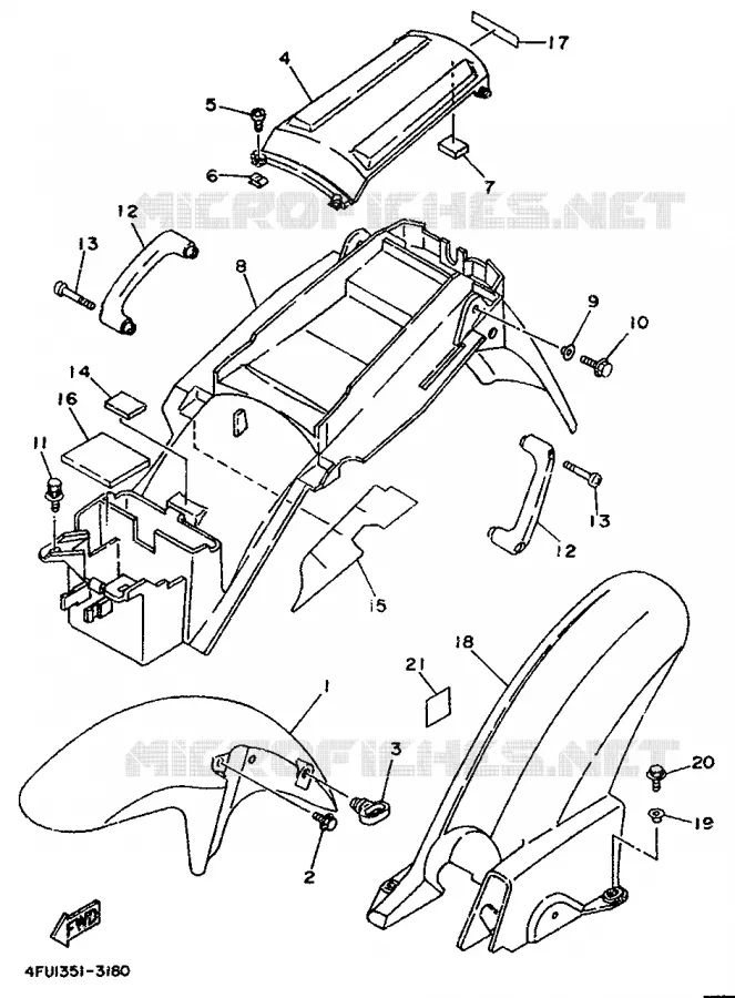 SPATBORD Yamaha MOTO 125 1996 TDR  TDR125