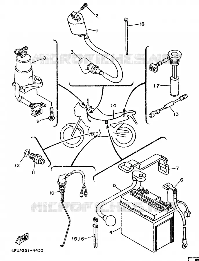 ELECTRISCH 1 Yamaha MOTO 125 1996 TDR  TDR125