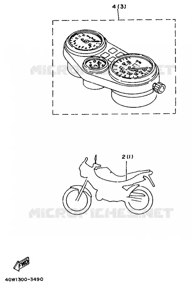 ALTERNATIEF TELLER - FOR GREECE / BELGIUM / PORTUGAL Yamaha MOTO 125 1996 TDR  TDR125