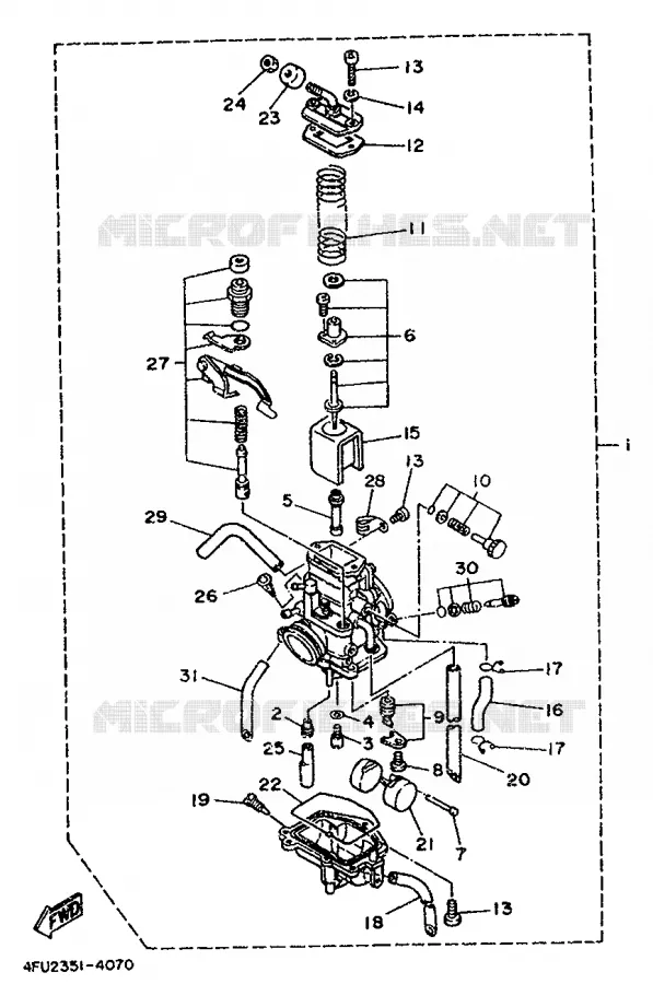 CARBURATEUR  Yamaha MOTO 125 1996 TDR  TDR125