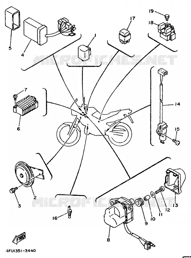 ELECTRISCH 2 Yamaha MOTO 125 1996 TDR  TDR125