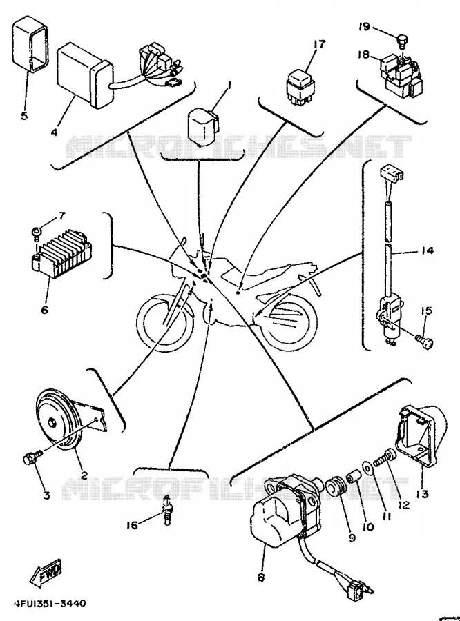 ELECTRISCH 2 Yamaha MOTO 125 1996 TDR  TDR125